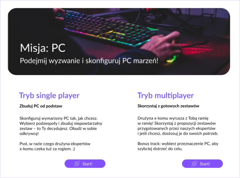 Two options in Mission PC system: Single player mode and Multuplayer mode.